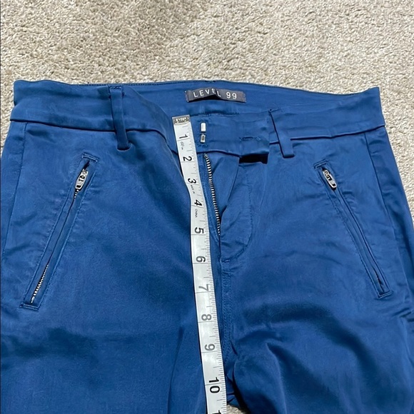 Level 99 Blue Straight Leg Trousers - Picture 3 of 11